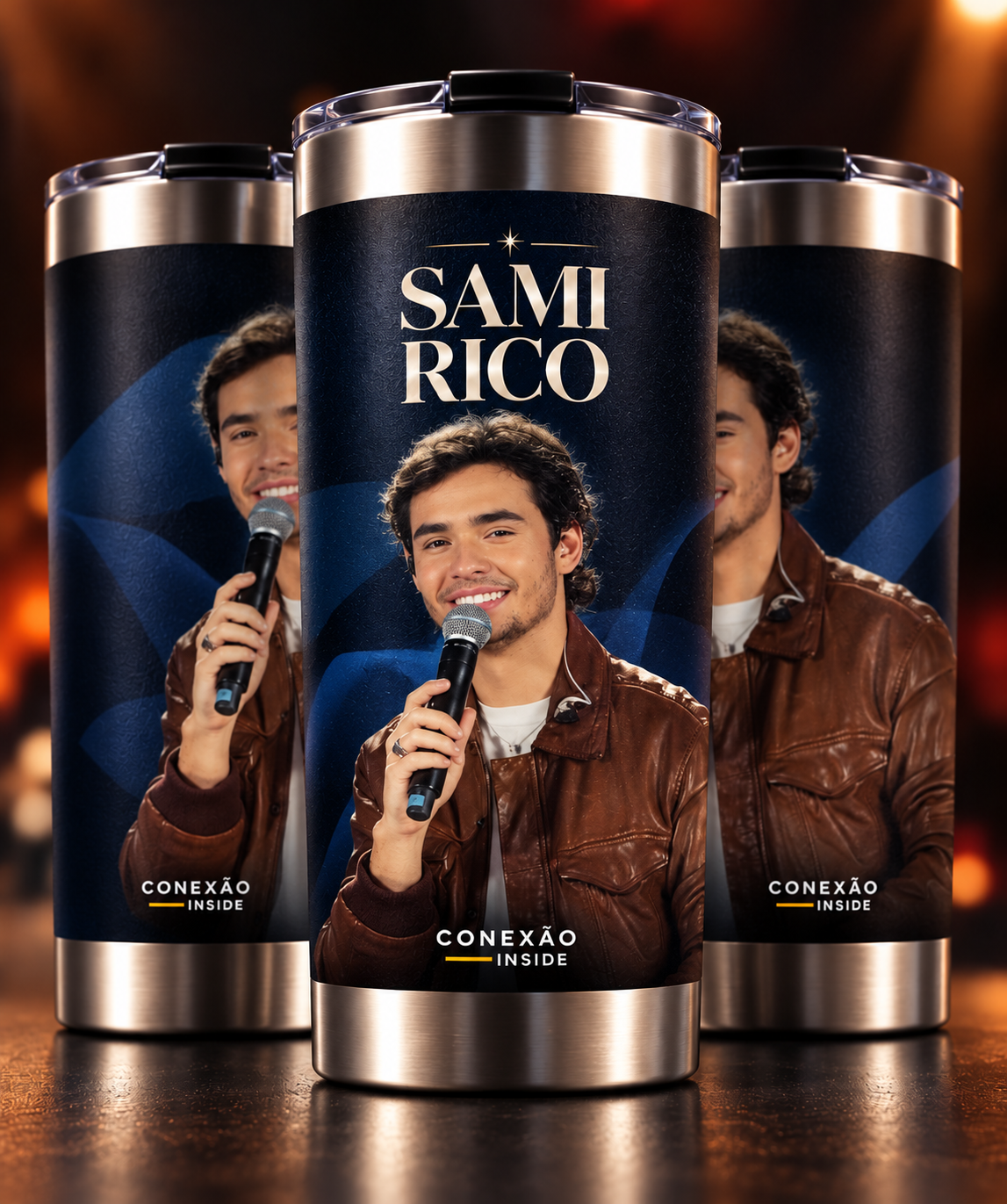Coleção oficial de copos térmicos Conexão Inside × Sami Rico